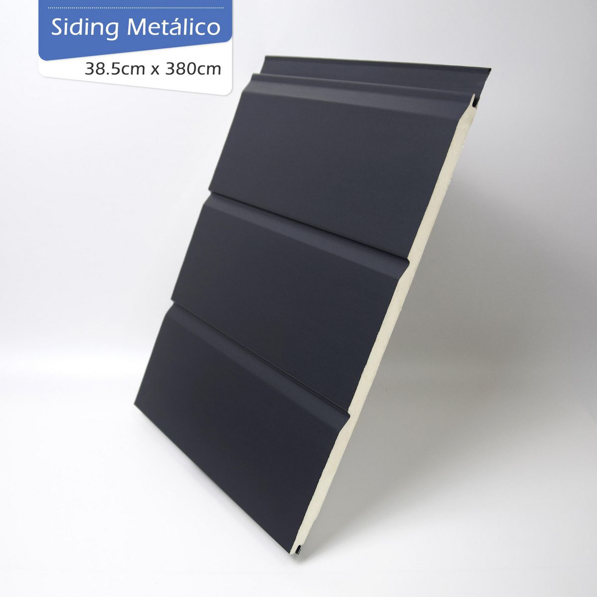 HOLZTEK - Siding Metalico 16 mm 0,385X3,8 mt Gris