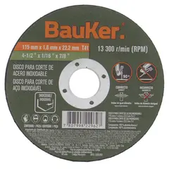 BAUKER - Disco corte metal 4 1/2" 1,6mm