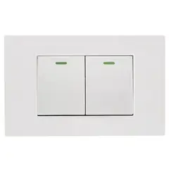 HALUX - Interruptor Teclon Doble Andromeda Wh