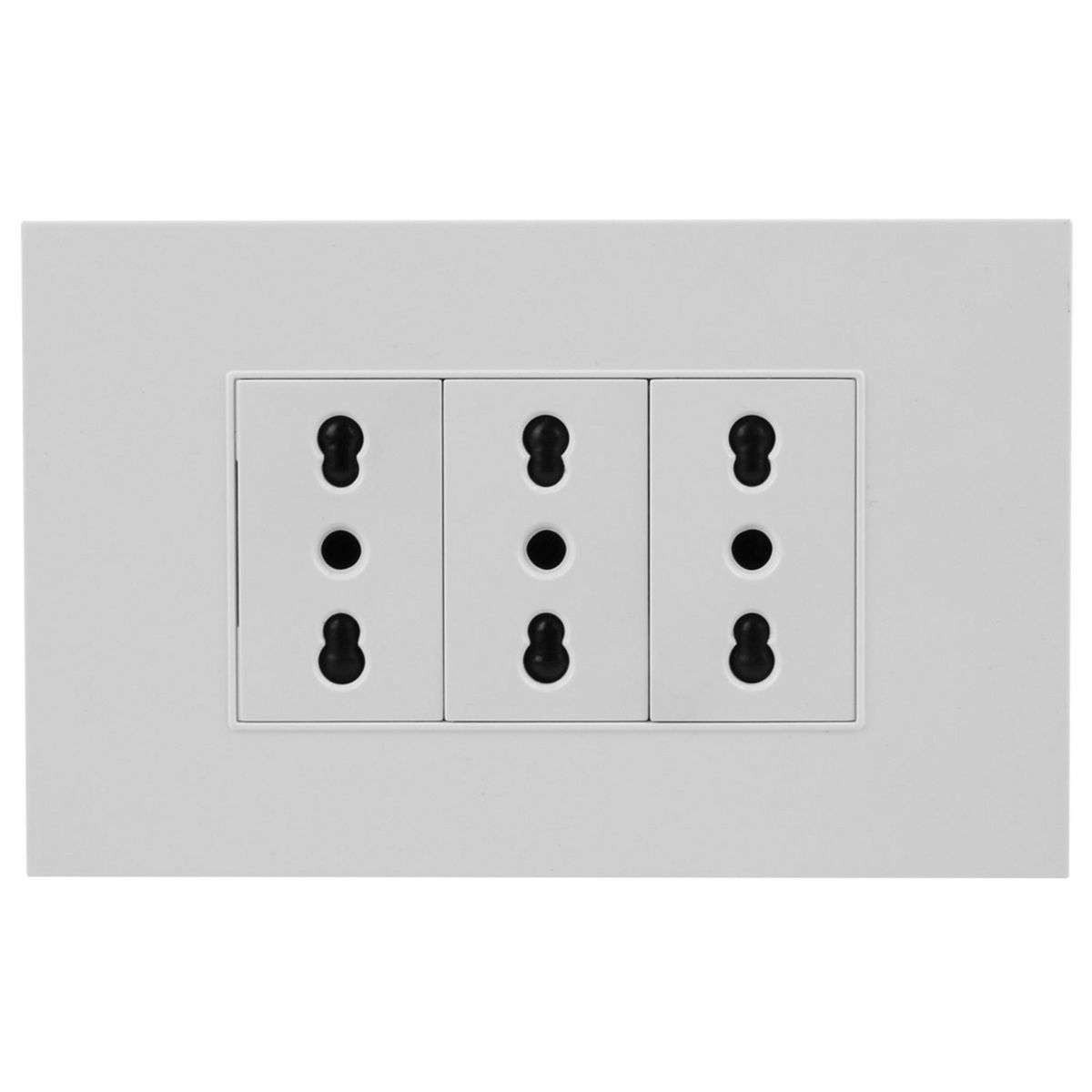 HALUX - Tomacorriente Triple 10/16 Chl10 Unidades Blanco