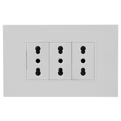 HALUX - Toma Triple 10/16A Chl Cygnus Wh