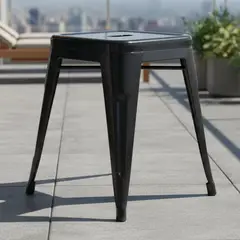 JUST HOME COLLECTION - Piso apilable Tolix Negro 45.5x39x39 cm