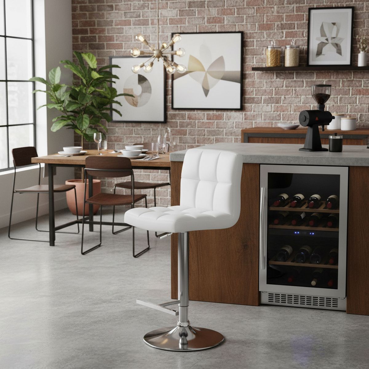 JUST HOME COLLECTION - Piso Bar Blanco 113.5x44.5x49 cm