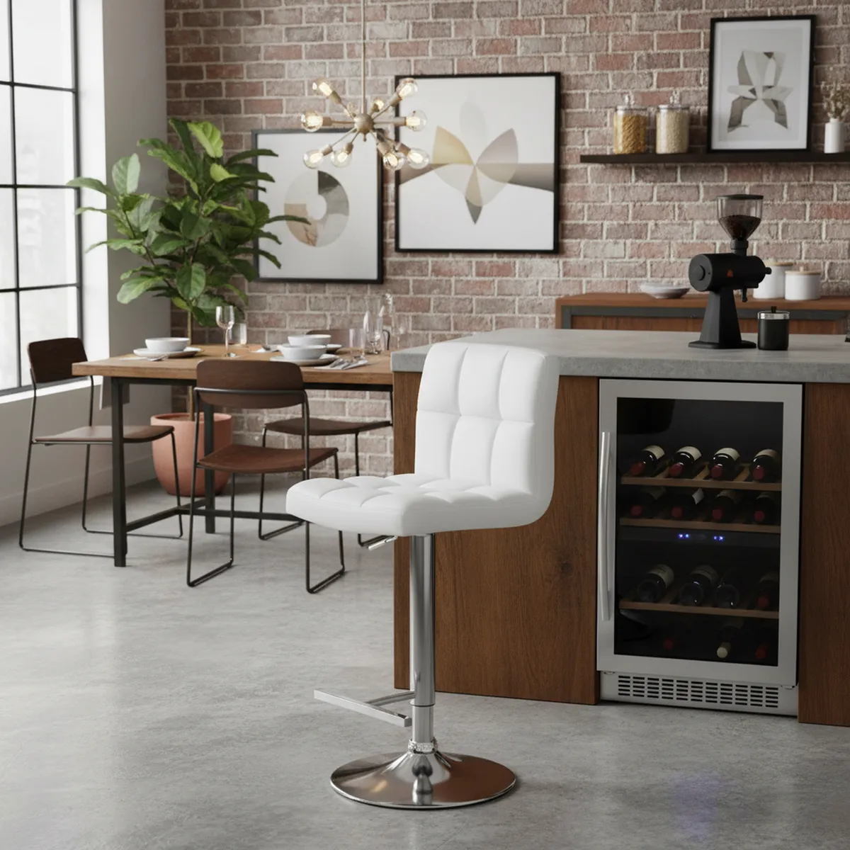 JUST HOME COLLECTION - Piso Bar Blanco 113.5x44.5x49 cm