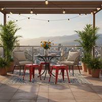 Piso Apilable Tolix Rojo 45.5x39x39 cm