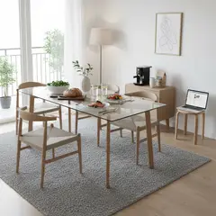 JUST HOME COLLECTION - Mesa de comedor Glata Café 150x76x80 cm