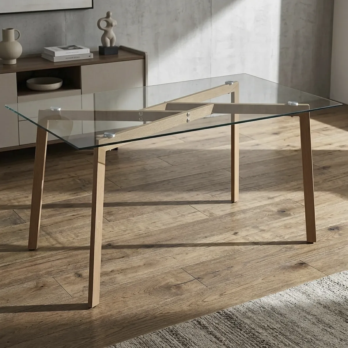 JUST HOME COLLECTION - Mesa de comedor Glata Café 150x76x80 cm