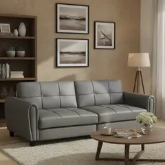 JUST HOME COLLECTION - Sofá Cama 2 cuerpos Lugano 214x78x83 cm Gris