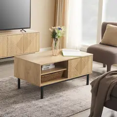 JUST HOME COLLECTION - Mesa de centro Alba Café 104x55.6x47 cm