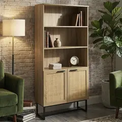 JUST HOME COLLECTION - Librero Madera 3 Nivel(es) 80x168x30 cm Café