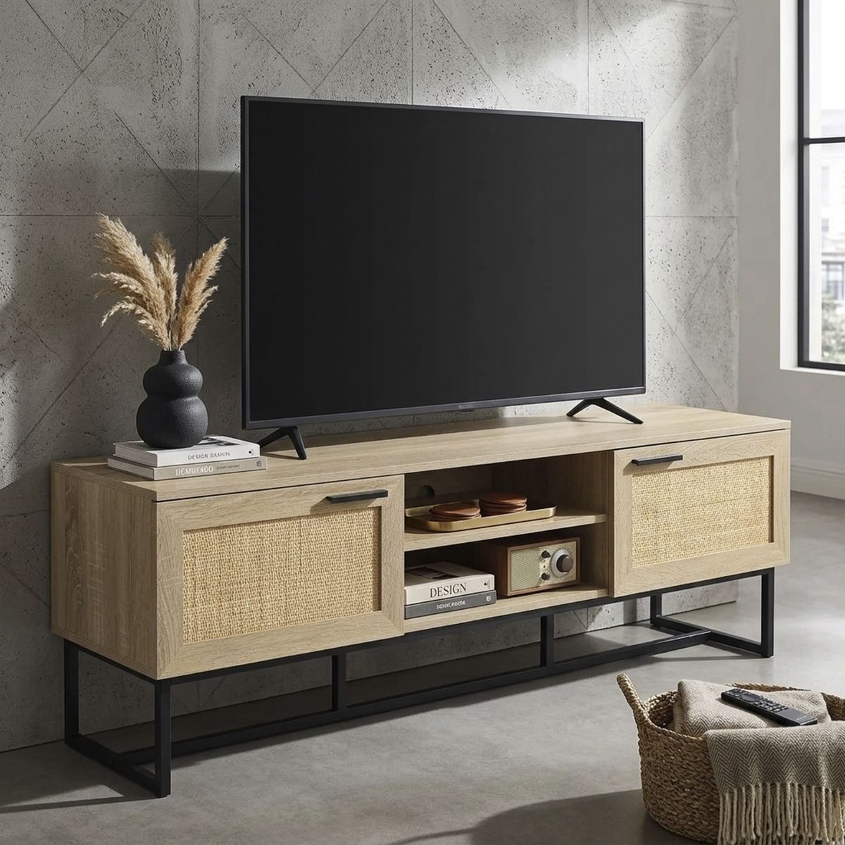 JUST HOME COLLECTION - Mesa de TV 65 " Bali Café 150x50x40 cm