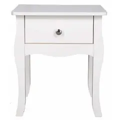 JUST HOME COLLECTION - Velador 1 Cajón(es) Classic 45x54.5x35.5 cm Blanco