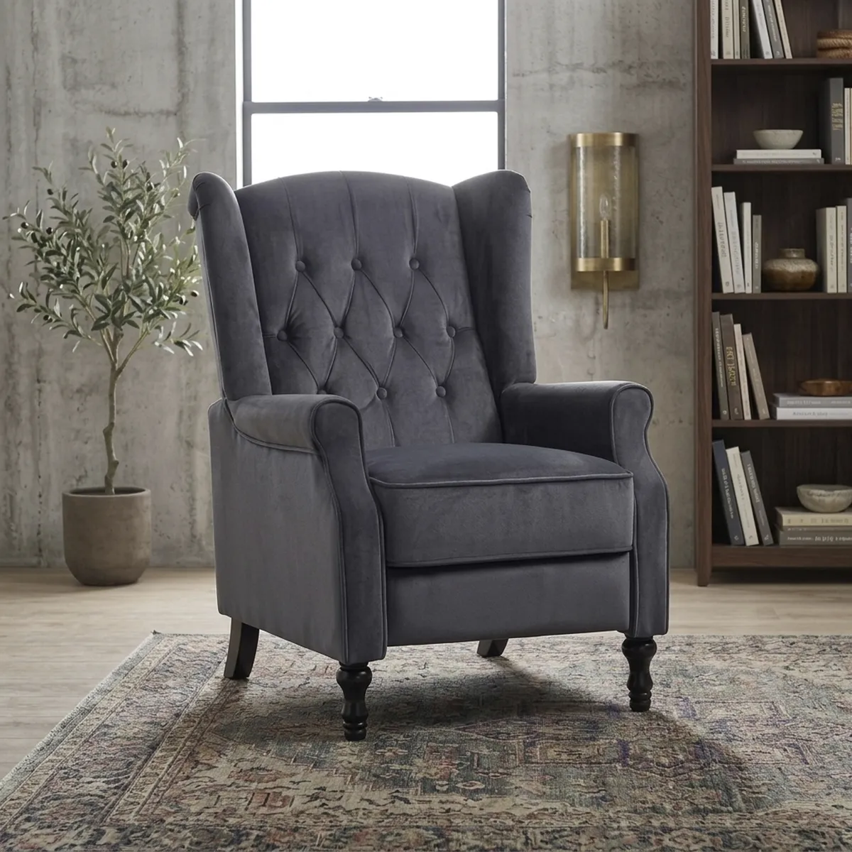 Poltrona Reclinable 1 cuerpo Haimaki 72x104x88 cm Gris, marca JUST HOME COLLECTION - Foto Principal