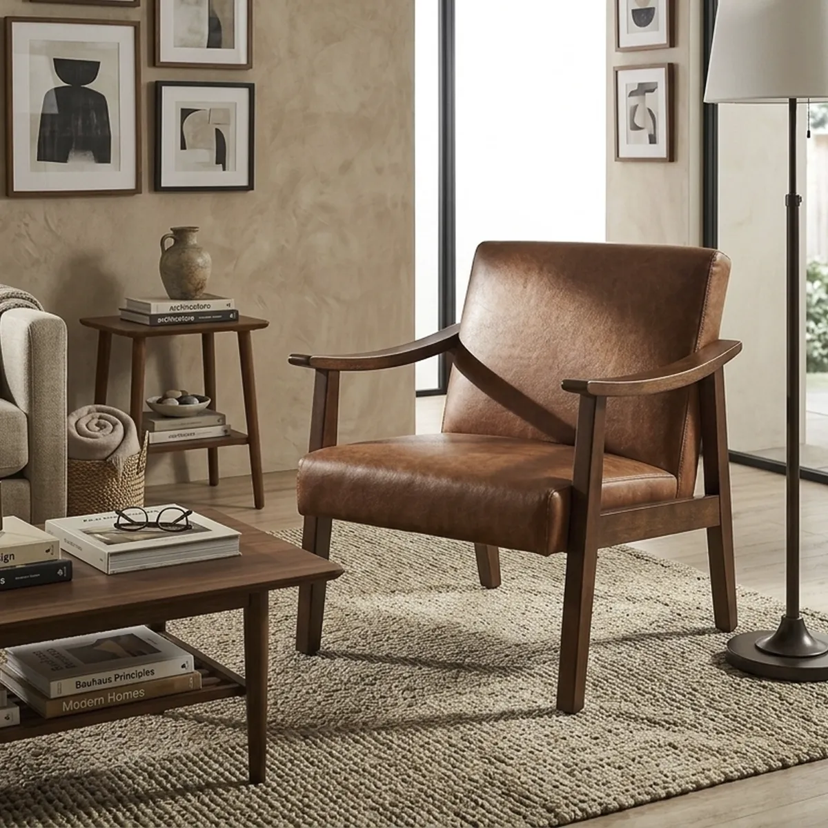 JUST HOME COLLECTION - Poltrona 1 cuerpo Michine 61x74x72 cm Café