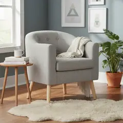 JUST HOME COLLECTION - Poltrona 1 cuerpo Lucia 71x74.5x63 cm Beige