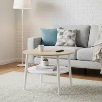 Mesa de Centro Jamie Café/Blanco 60x60x45 cm