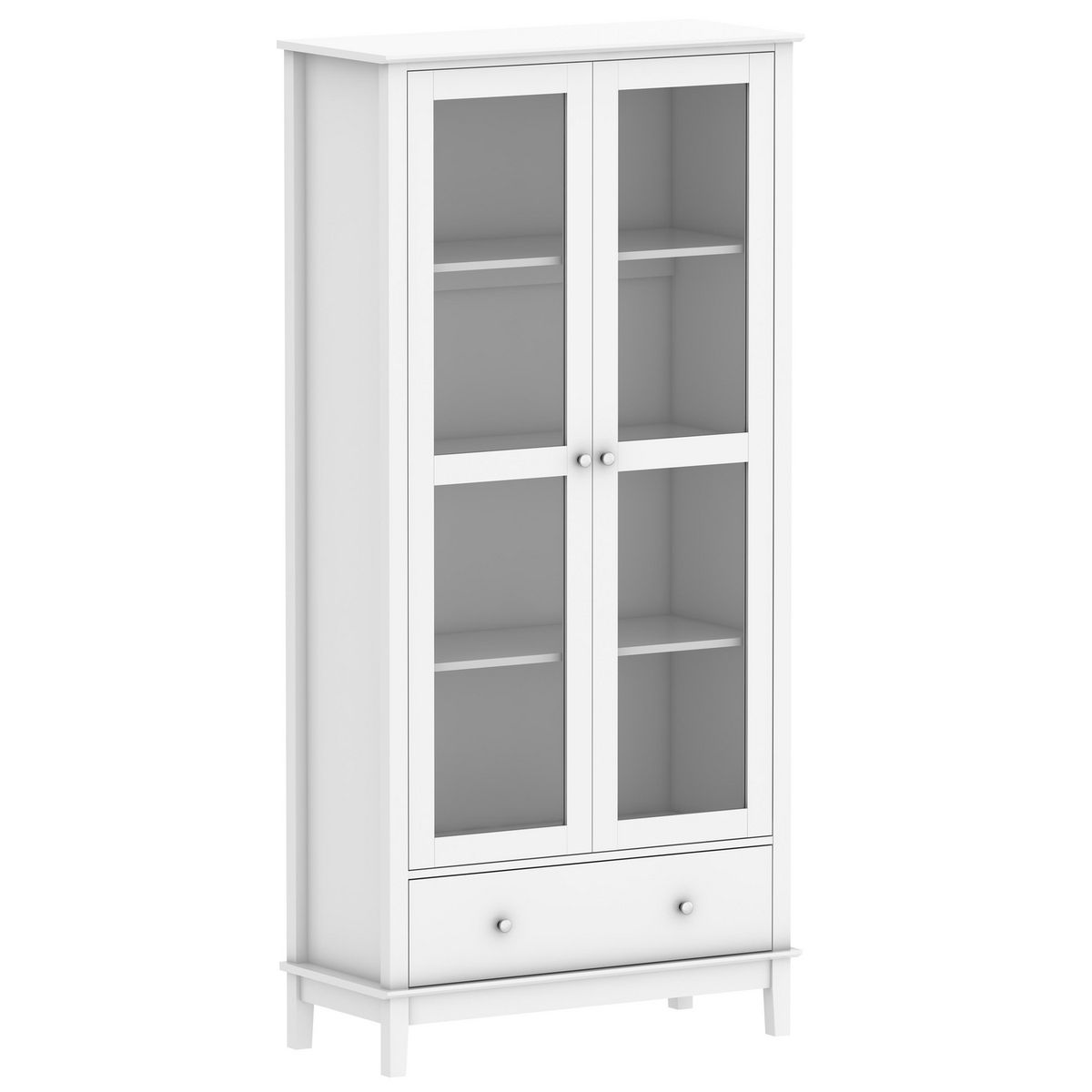 Vitrina Nora 40x90x190 cm blanco, marca JUST HOME COLLECTION - Foto 2