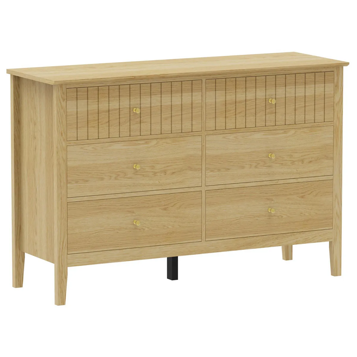 Cómoda 6 Cajón(es) Cottage 120x80x40 cm Roble, marca JUST HOME COLLECTION - Foto 2