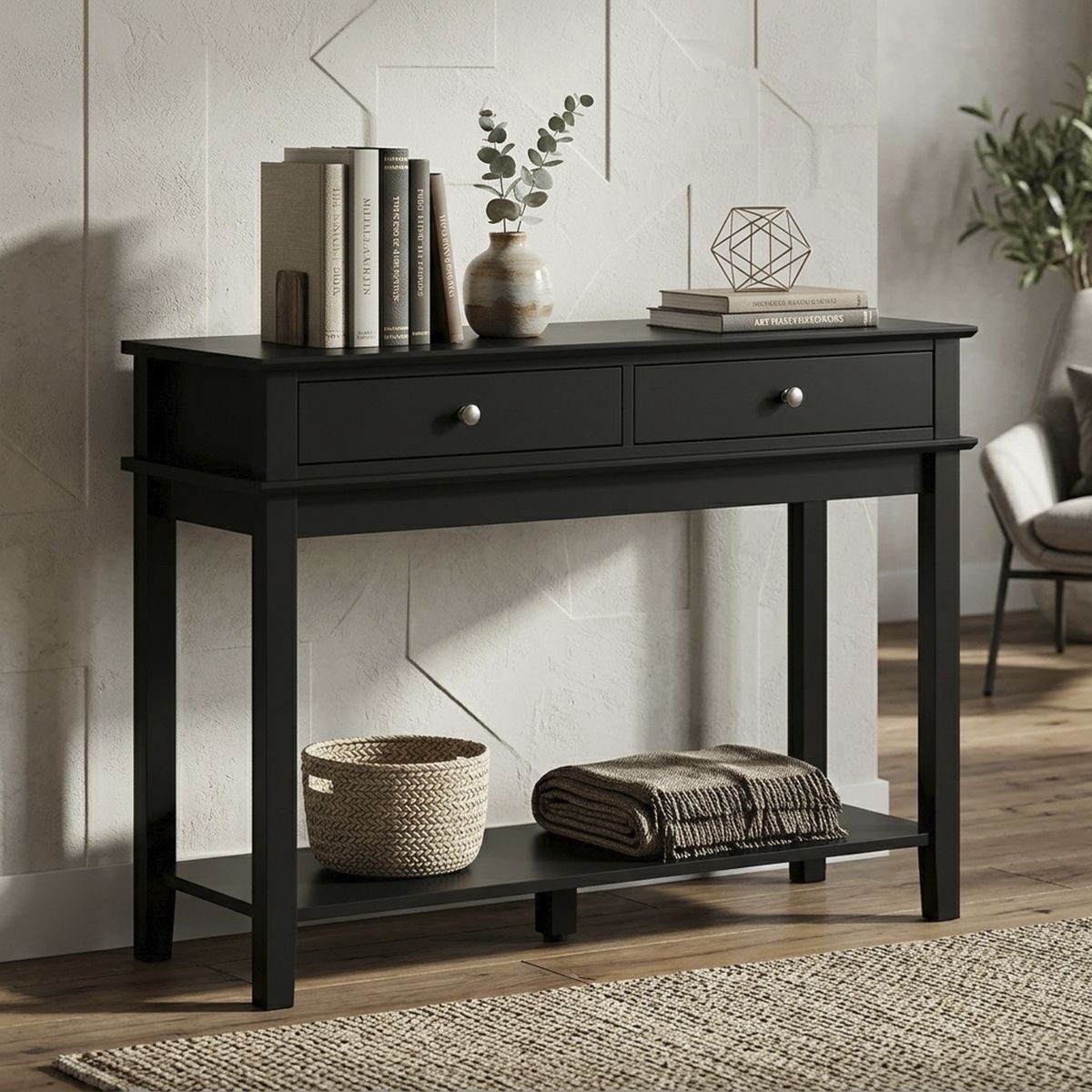 Arrimo Nora Negro 100x35x76 cm, marca JUST HOME COLLECTION - Foto Principal
