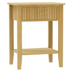 JUST HOME COLLECTION - Velador 1 Cajón(es) Cottage 48x61.5x35 cm Café