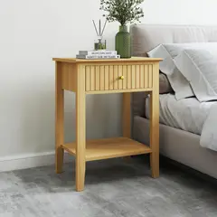 JUST HOME COLLECTION - Velador 1 Cajón(es) Cottage 48x61.5x35 cm Café