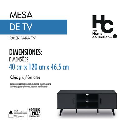 Imagen 2 del producto Mesa TV 55 "" Lugo Gris 120x46.5x40 cm