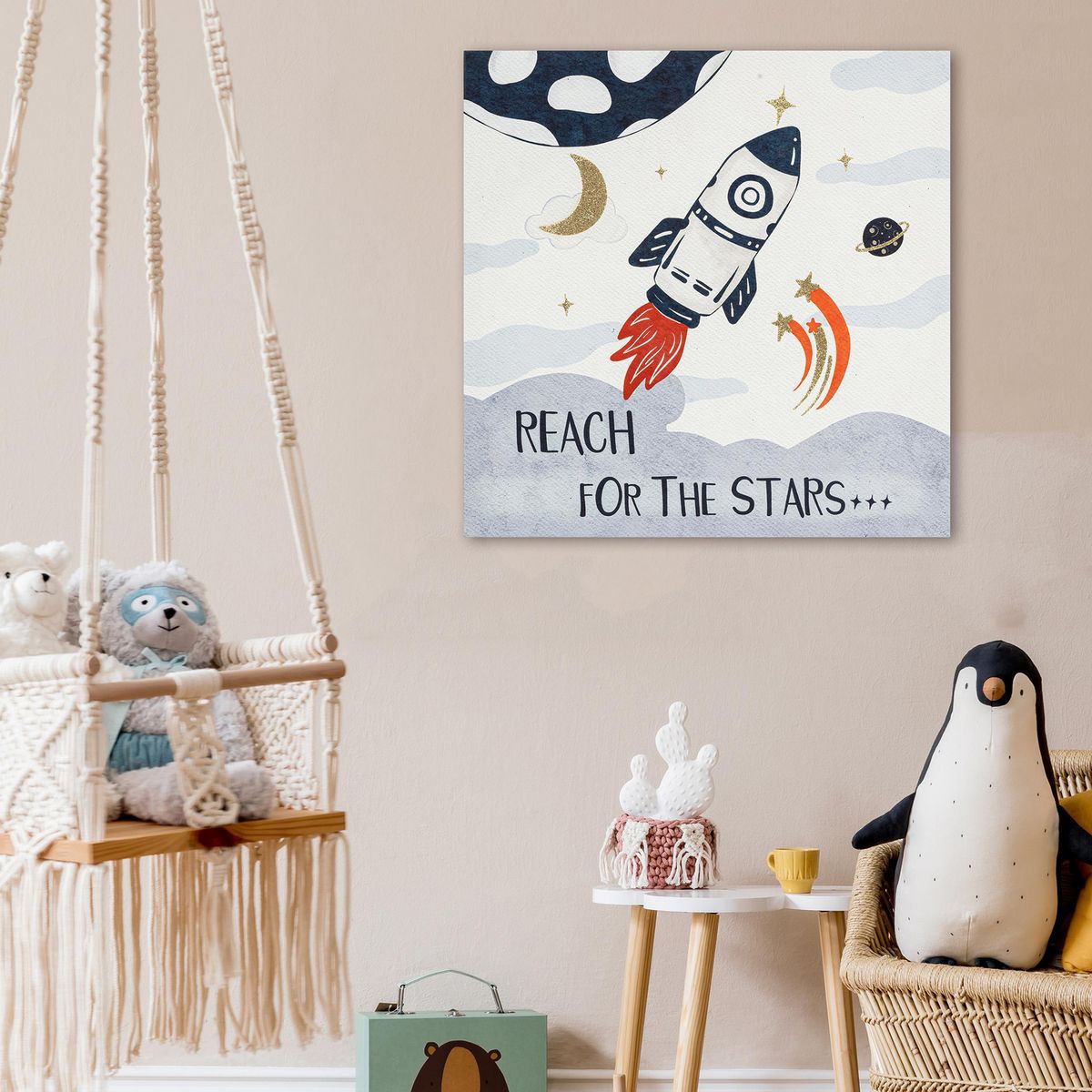 JUST HOME COLLECTION - Cuadro Rocket Astro 40x40 cm