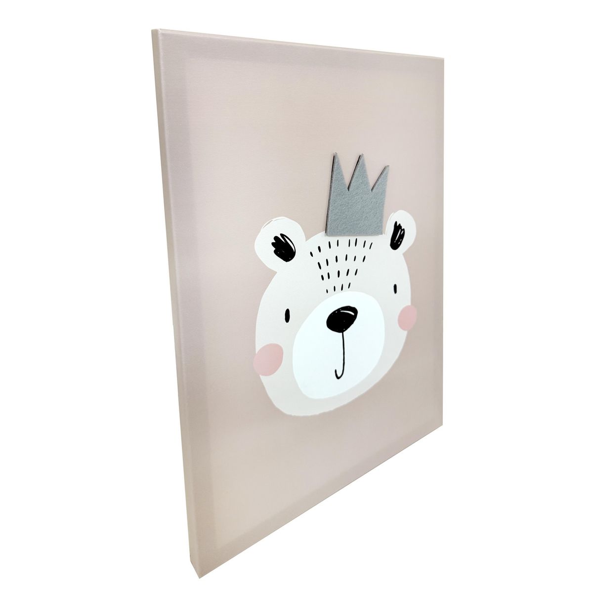 JUST HOME COLLECTION - Cuadro Oso Crown 70x50 cm