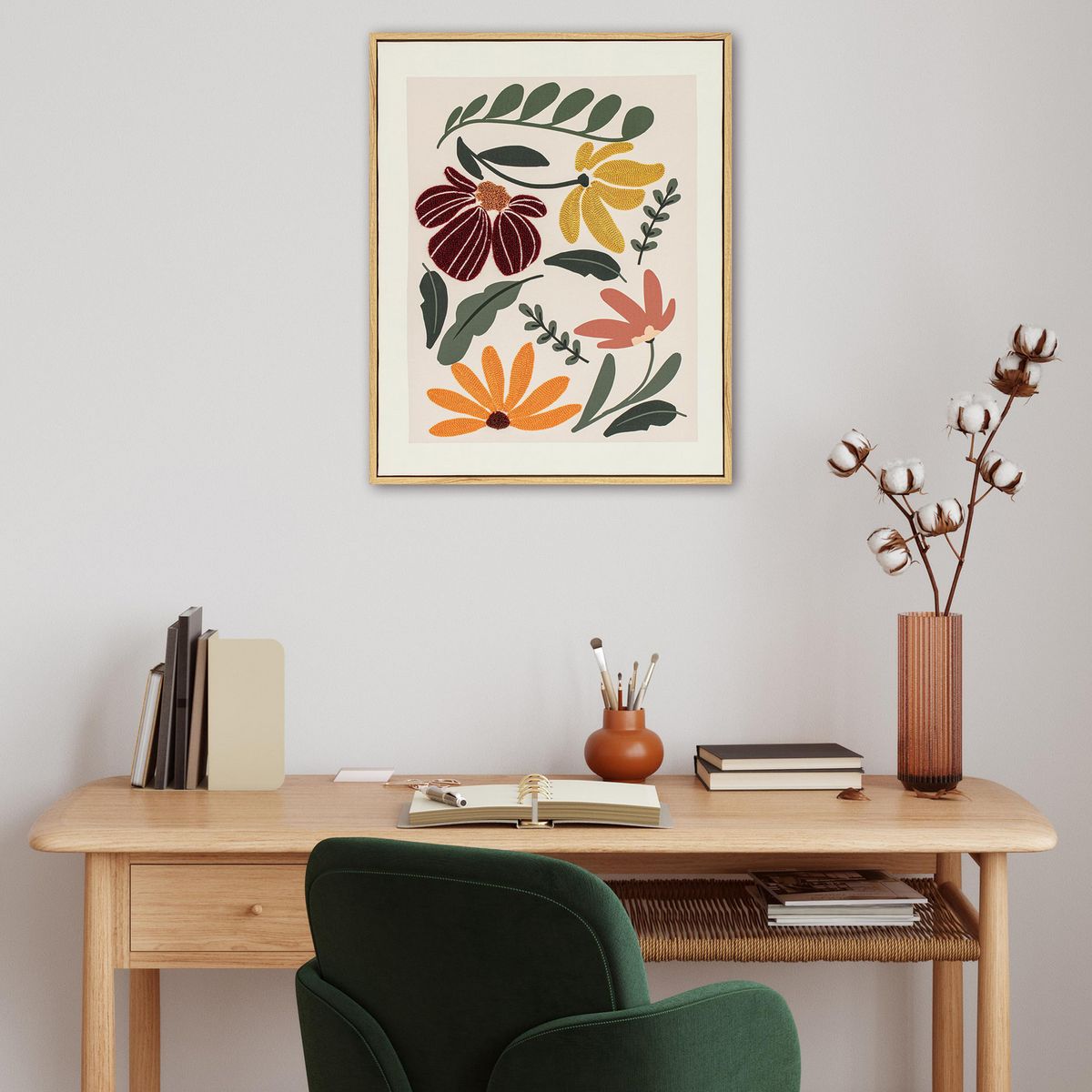 Cuadro Flores Amarilla 40x50 cm, marca JUST HOME COLLECTION - Foto Principal