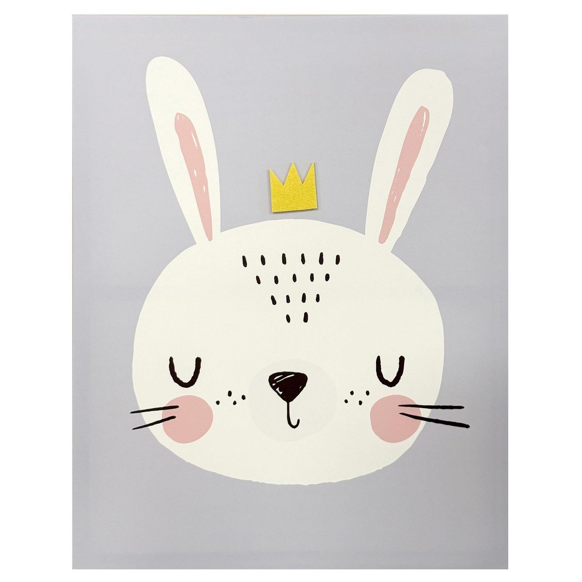 JUST HOME COLLECTION - Cuadro Conejo2 Crown 70x50 cm
