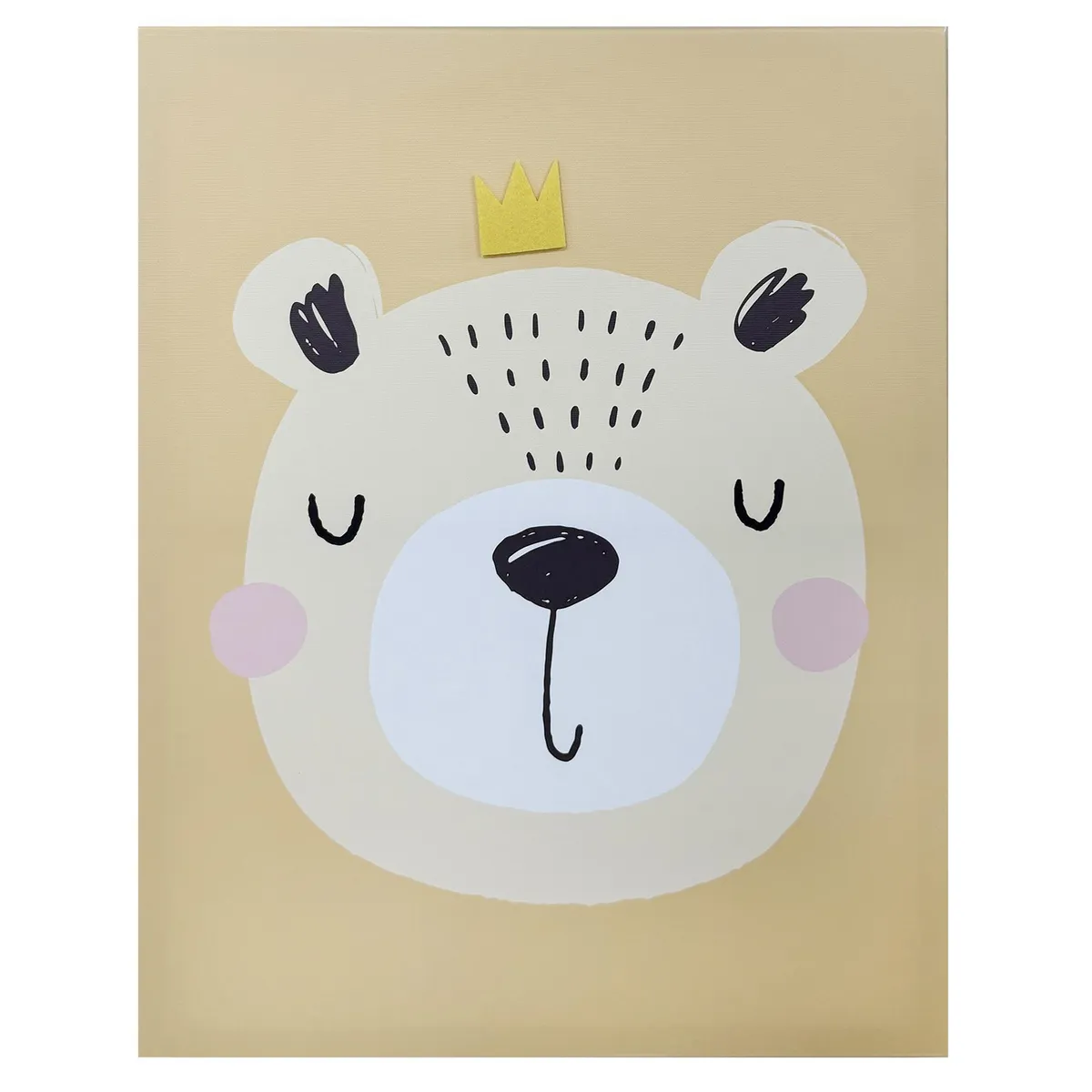 JUST HOME COLLECTION - Cuadro Oso Crown 70x50 cm
