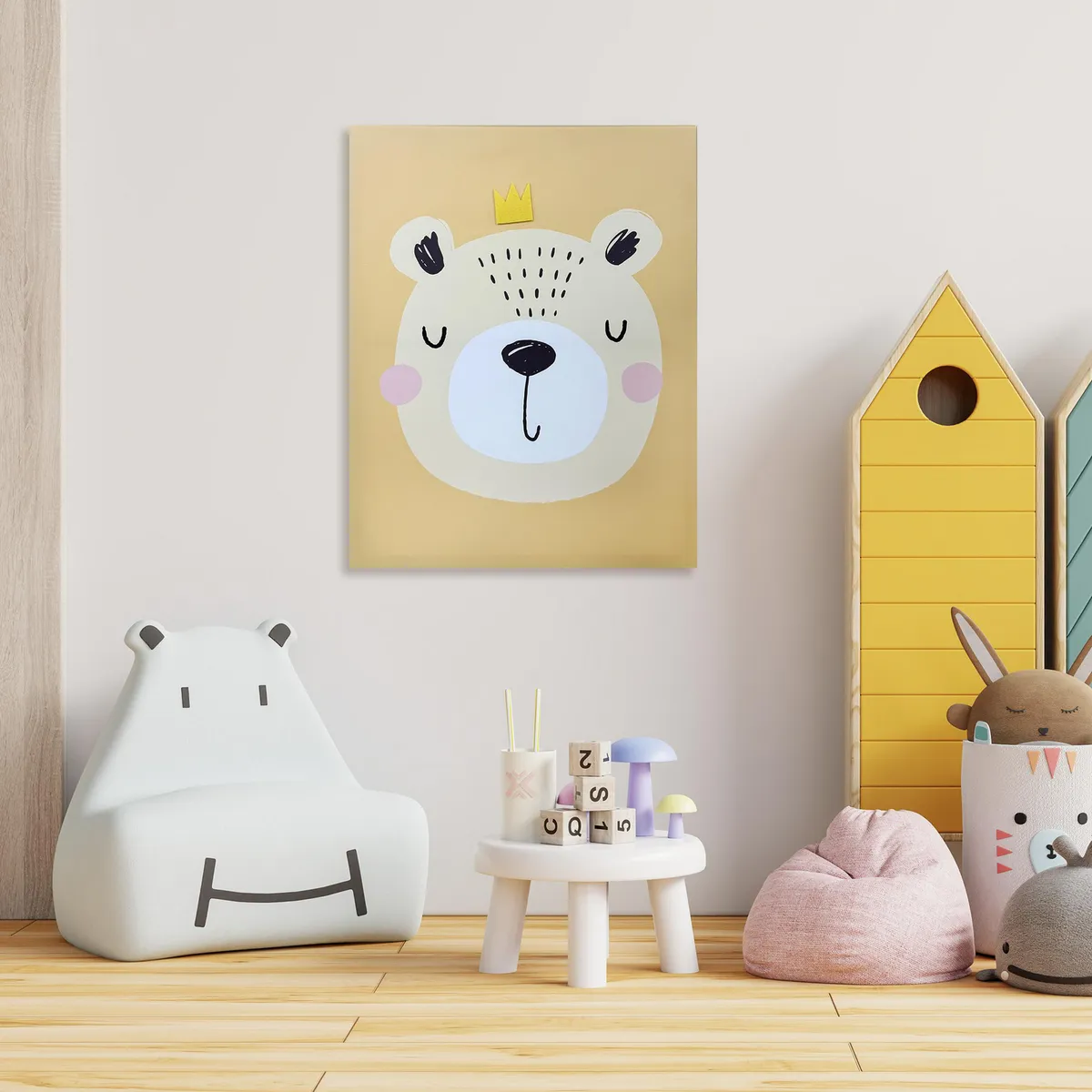 JUST HOME COLLECTION - Cuadro Oso Crown 70x50 cm