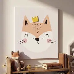 JUST HOME COLLECTION - Cuadro Gato Crown 70x60 cm