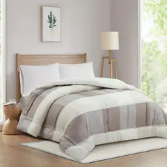 JUST HOME COLLECTION - Plumón 1,5 Plazas Sherpa Cuadrillé