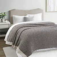 Manta Piecera Tejida 130X160 cm Taupe