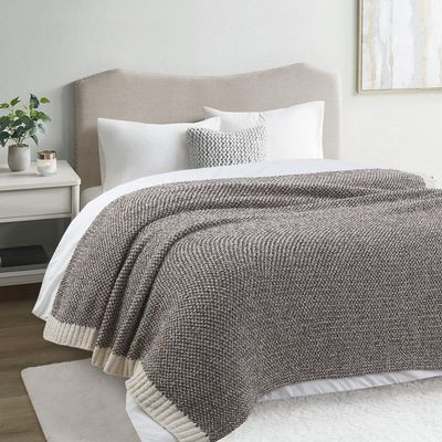 Imagen 2 del producto Manta Piecera Tejida 130X160 cm Taupe