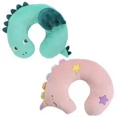 JUST HOME COLLECTION - Cojín Animales Verde,Rosa 27x28 cm