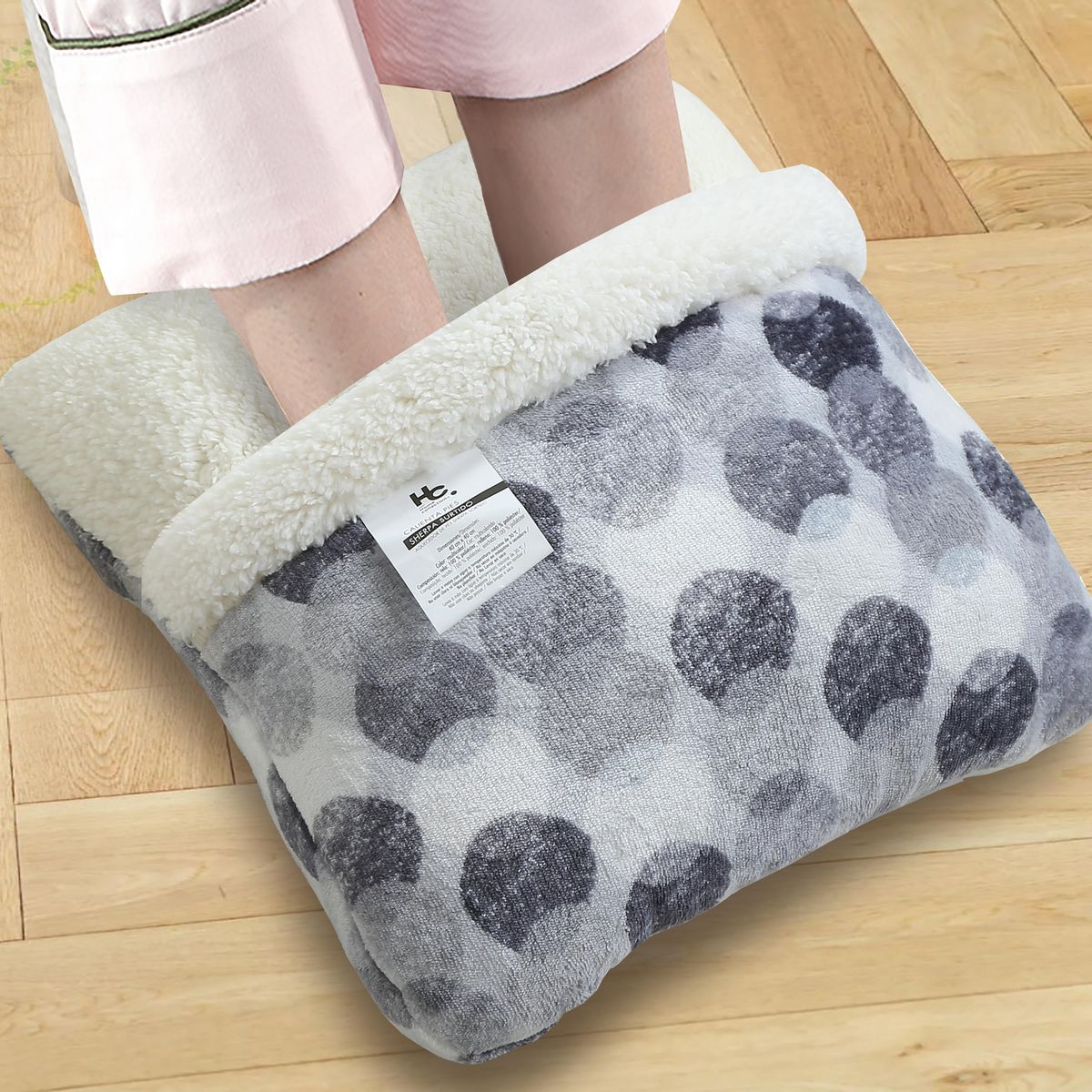 JUST HOME COLLECTION - Calienta Pies Sherpa Estampado 40x40 cm