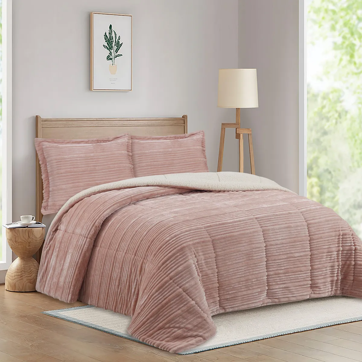 JUST HOME COLLECTION - Plumón Sherpa Boho Liso