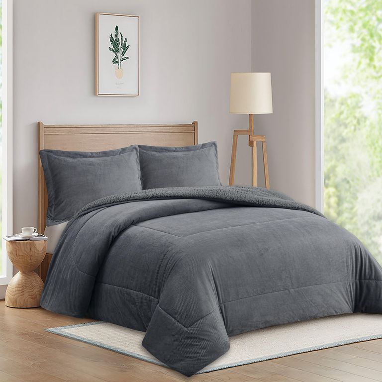 Plumón Sherpa Urbano Liso 1,5P / 2P / K Gris