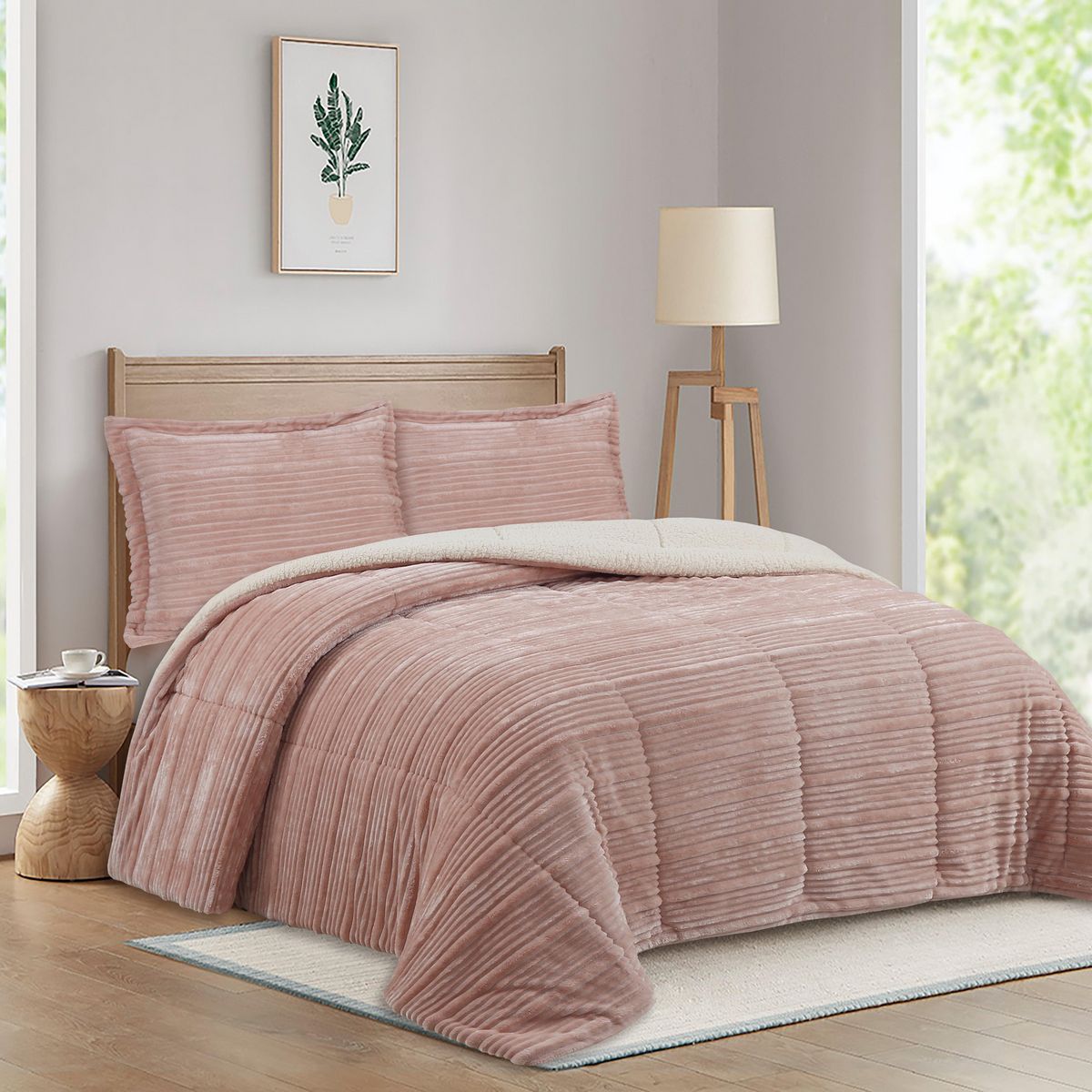 Plumón Sherpa Boho Liso, marca JUST HOME COLLECTION - Foto Principal