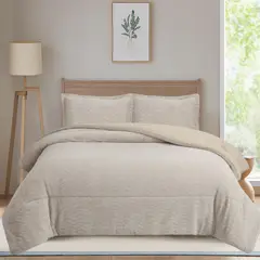 JUST HOME COLLECTION - Plumon/Edr Clásico Liso Marfil