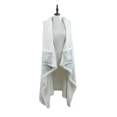 JUST HOME COLLECTION - Manta Sherpa con Gorro 125X150 cm Gris