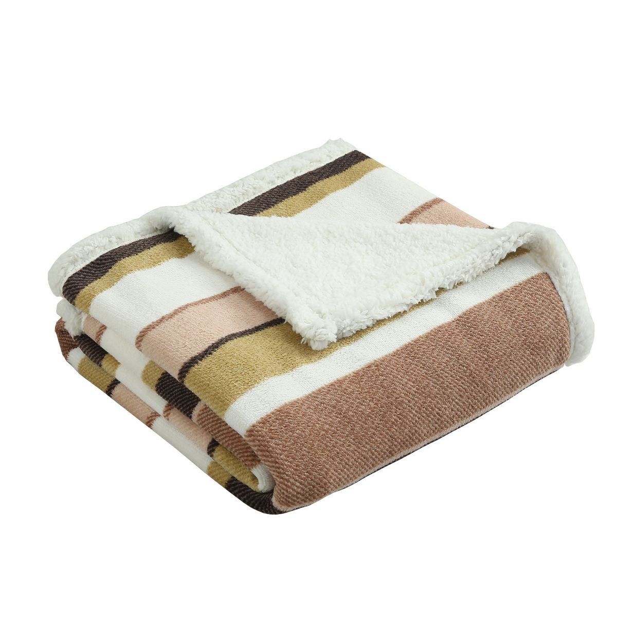 JUST HOME COLLECTION - Manta Sherpa  Chiporro Coral 125X150 Cuadrillé