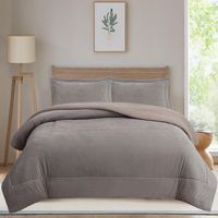 Plumón Sherpa Nórdico Liso 1,5P / 2P / K Gris