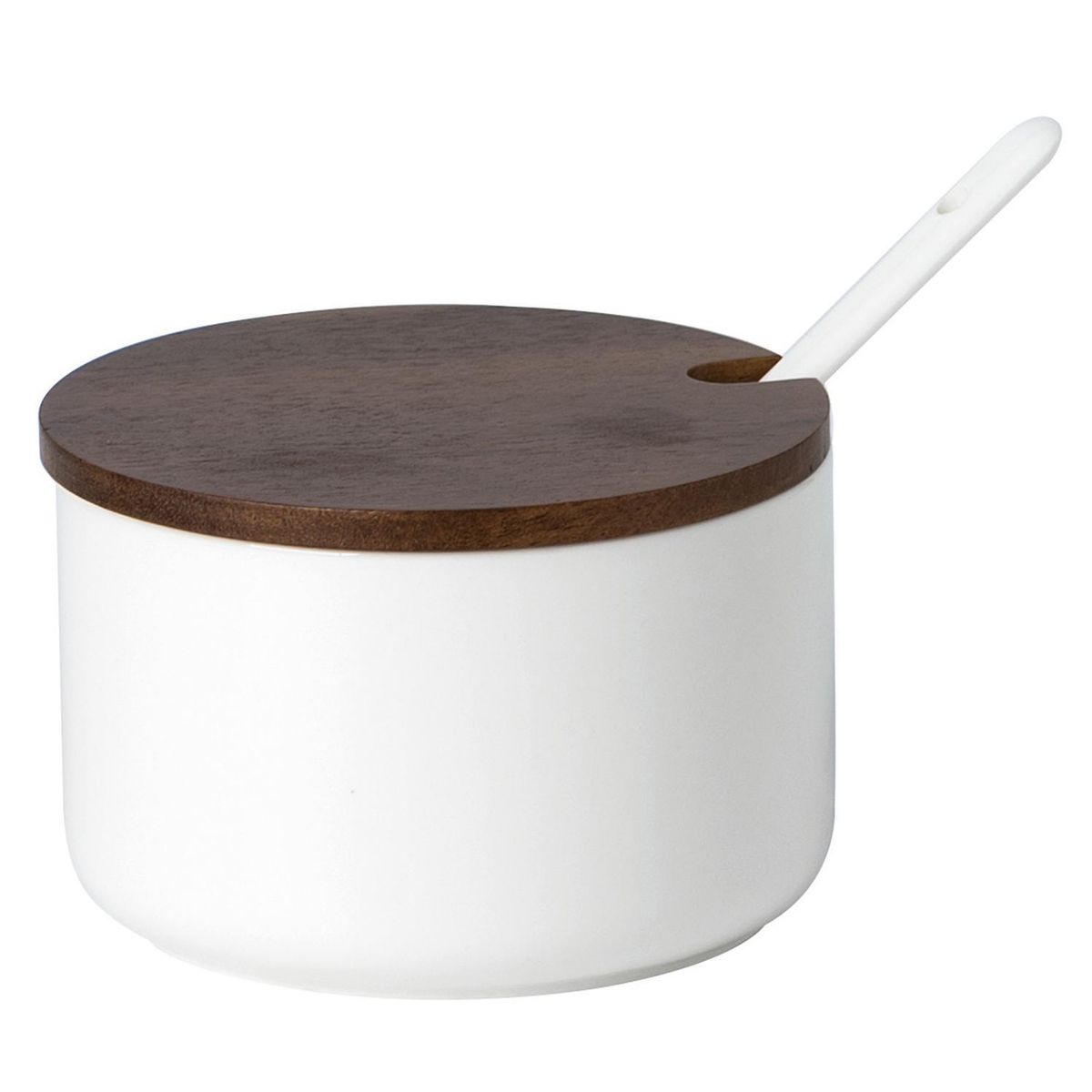 JUST HOME COLLECTION - Azucarero 11,5 cm Tapa Madera