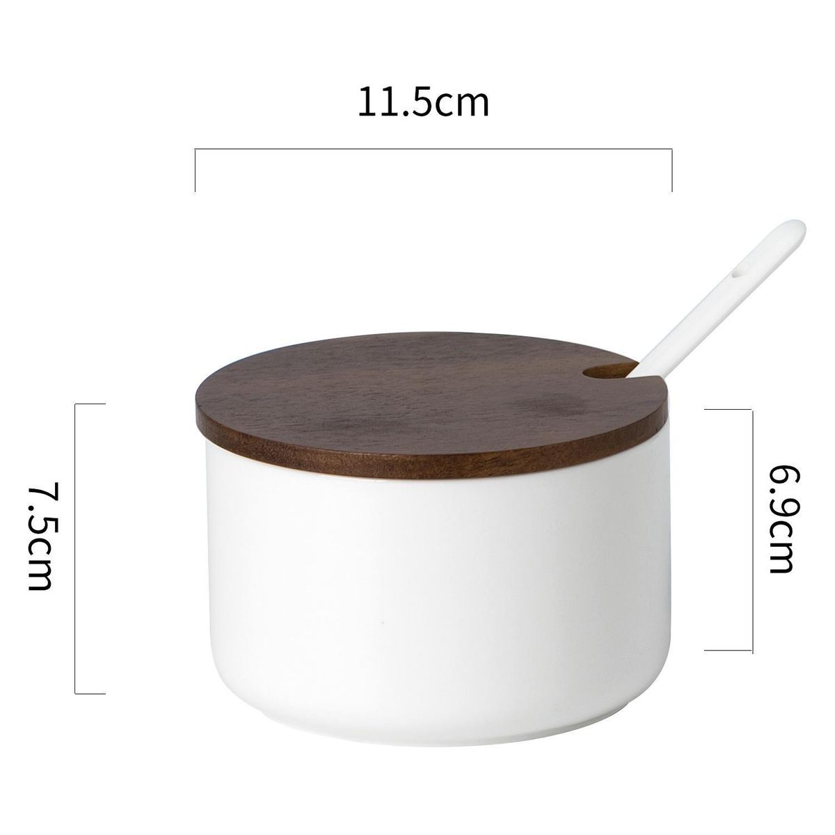 JUST HOME COLLECTION - Azucarero 11,5 cm Tapa Madera