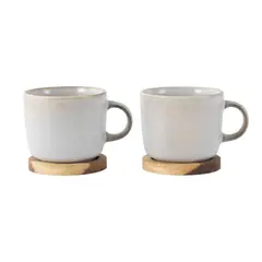 JUST HOME COLLECTION - Set 2 Mug 370 ml Cerámica Reactivo Blanco