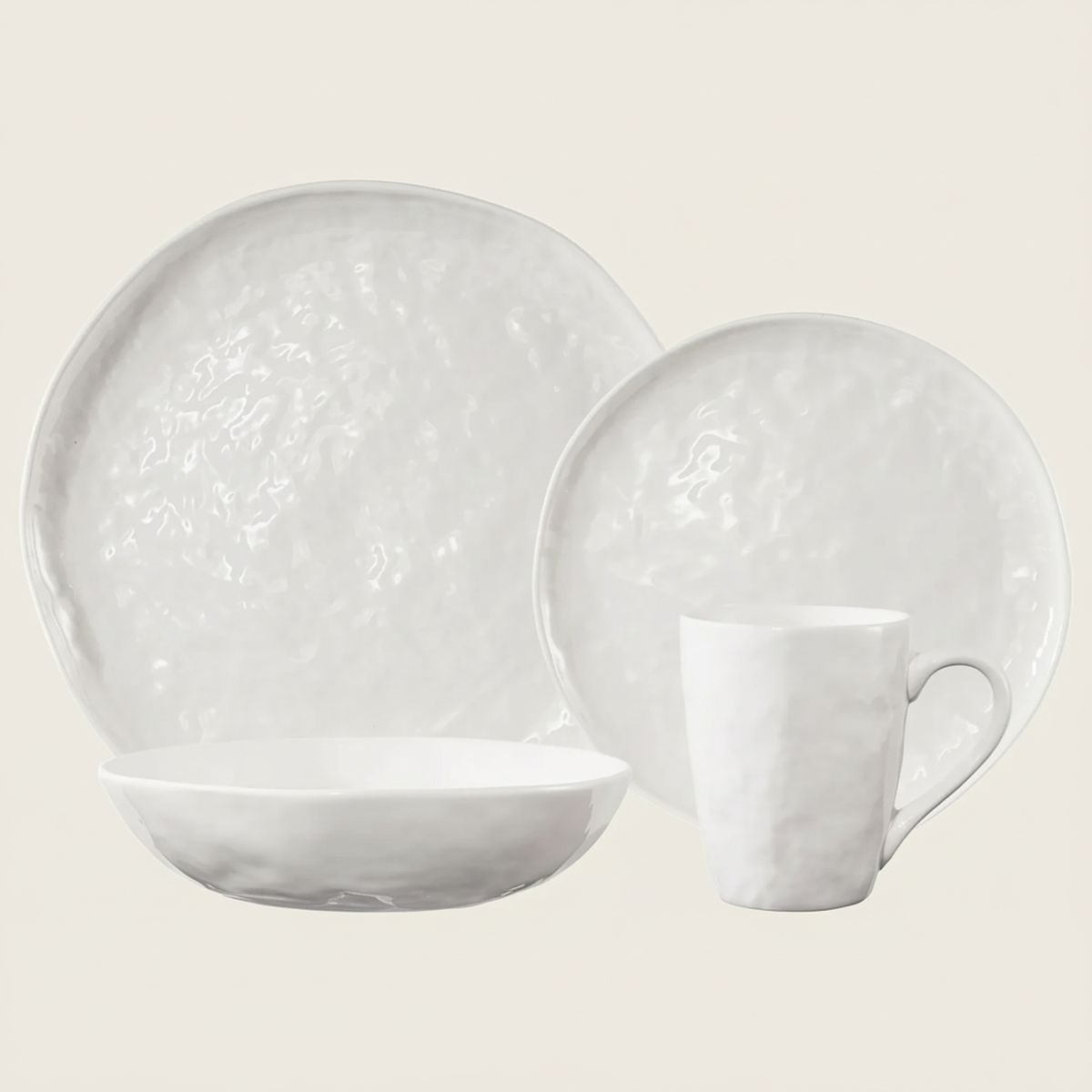 Juego de Loza 16 Piezas Porcelana Artisan Blanco, marca JUST HOME COLLECTION - Foto Principal