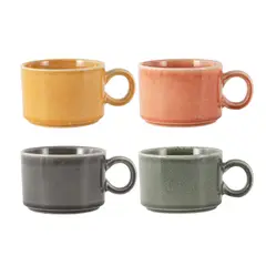 JUST HOME COLLECTION - Mug 290 ml Cerámica Terra Soft Colores Variados